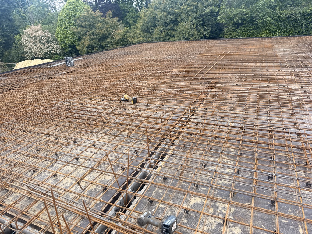Ferraillage de la dalle du pool house