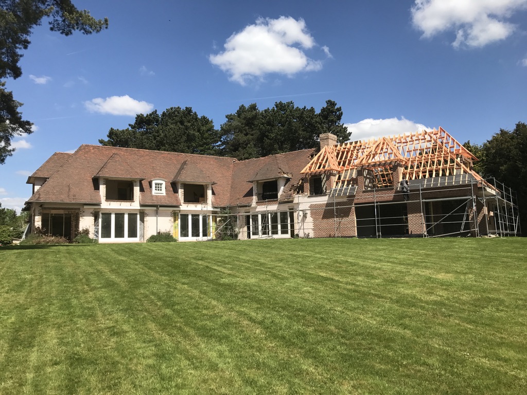 Extension de maison en chantier